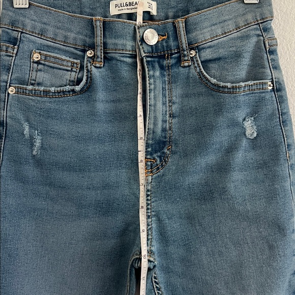 Pull&Bear High Rise Distressed Blue Jeans - Picture 6 of 6